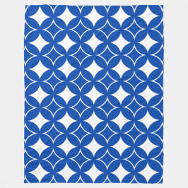 Blau-Weiß-Shippo-Muster Fleecedecke