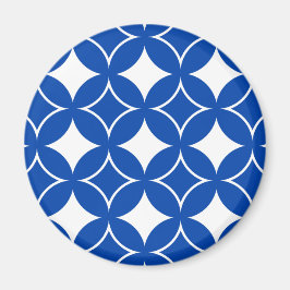 Blau-Weiß-Shippo-Muster Magnet