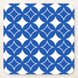 Blau-Weiß-Shippo-Muster Rechteckiger Pappuntersetzer