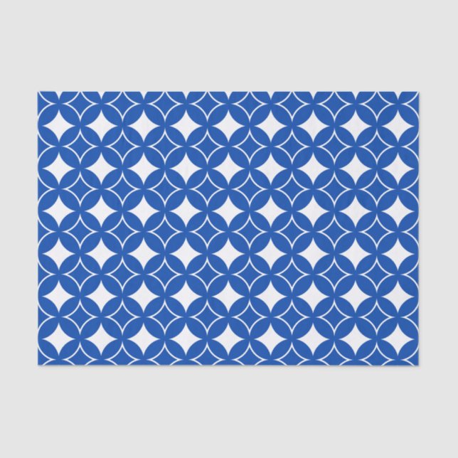 Blau-Weiß-Shippo-Muster Seidenpapier (Vorderseite)