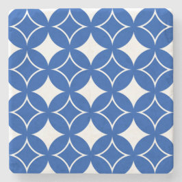 Blau-Weiß-Shippo-Muster Steinuntersetzer