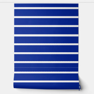Blau-Weiß-Streifen-Design Tapete
