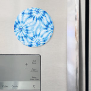Blau Weiß Tie Dye Magnet