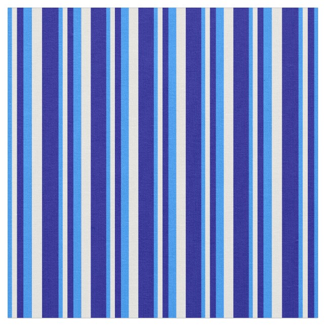 Blau, Weiß und Dunkelblau - Muster Stoff (Nahaufnahme)