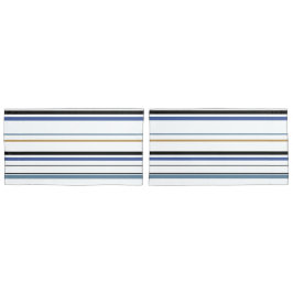 Blau-weiß und goldfarbene Strände Kissenbezug