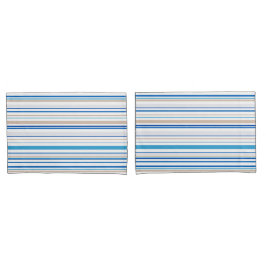 Blau-weiß und goldfarbene Strände Kissenbezug