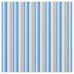 Blau, Weiß und Grau Muster Stoff