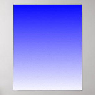 Blau-weiß-Verlauf Poster