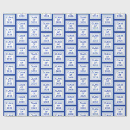 Blau-weiße Abschluss-Verpackungspapier | 2026 Geschenkpapier