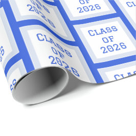 Blau-weiße Abschluss-Verpackungspapier 2026 Geschenkpapier