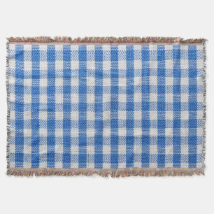 Blau-weiße ausgekleidete Esskleider. Decke
