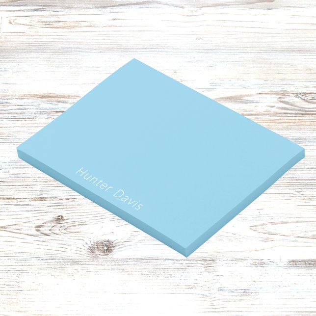 Blau-weiße Bezeichnung Post-it Klebezettel (Von Creator hochgeladen)