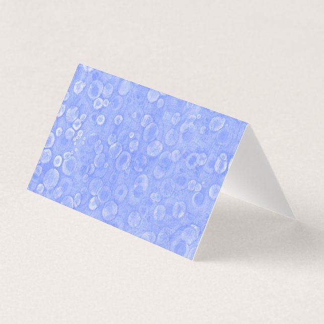 Blau-weiße Blasen-Karte (Vorderseite)