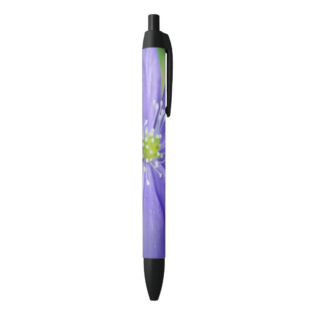 Blau-weiße Blume des Pens Kugelschreiber (Unterseite (Vertikal))