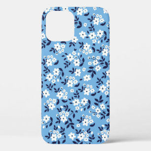 Blau, weiße Blume: Vintag Case-Mate iPhone Hülle