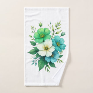 Blau-Weiße Blumenbouquet-57453 Handtuch