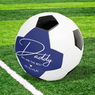 Blau-weiße Daddy, du bist die beste Typografie Fußball