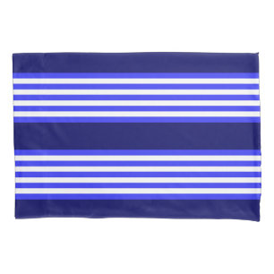 Blau-weiße Fünf-Streifen-Muster Kissenbezug