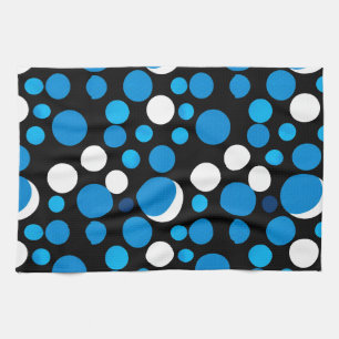 Blau-Weiße-Kreis-Muster Geschirrtuch