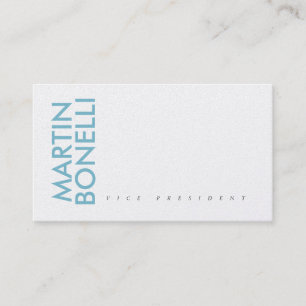 Blau Weiße Minimalistische Professionelle Luxusper Visitenkarte