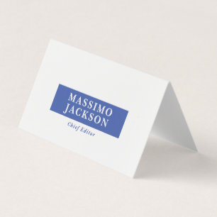 Blau Weiße Moderne Minimalistische Professionalitä Visitenkarten
