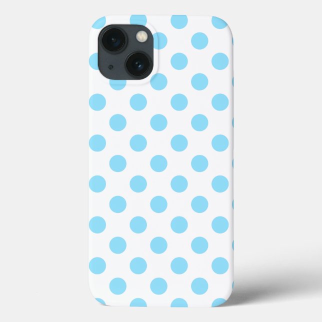 Blau-weiße Polka-Punkte Case-Mate iPhone ca. Case-Mate iPhone Hülle (Rückseite)