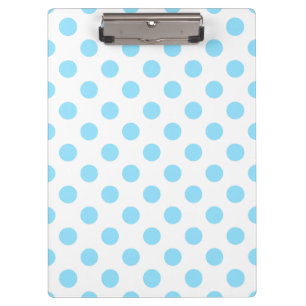Blau-weiße Polka-Punkte Klemmbrett