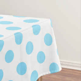 Blau-weiße Polka-Punkte Tischdecke