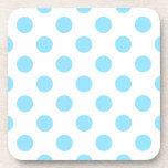 Blau-weiße Polka-Punkte Untersetzer<br><div class="desc">Blau-weiße Polka-Punkte</div>