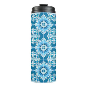 💙🤍Blau-weiße Porto-Azulejos,  Thermosbecher