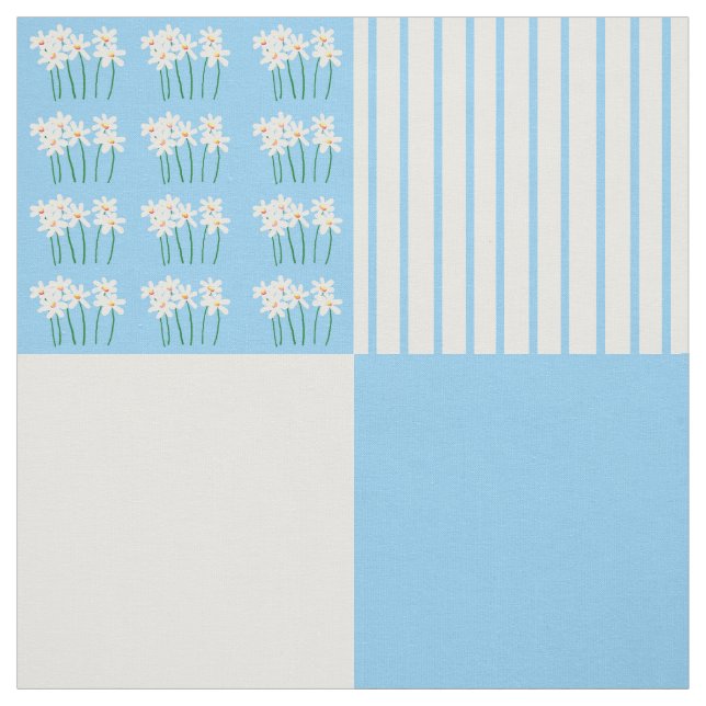 Blau-weiße Quadrate Stoff (Muster)