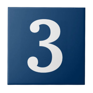 Blau-weiße Straßenadressen Hausnummer Fliese