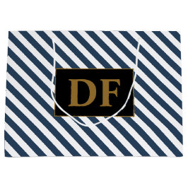 Blau/weiße Streifen Große Geschenktasche Geschenktüte