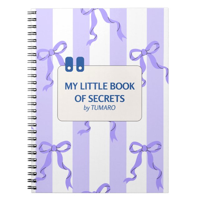 Blau-weiße Streifen mit Bogen Notizblock (Vorderseite)