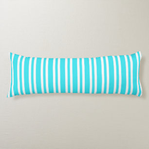 Blau Weiße Streifen Nahtloses Muster Seitenschläferkissen