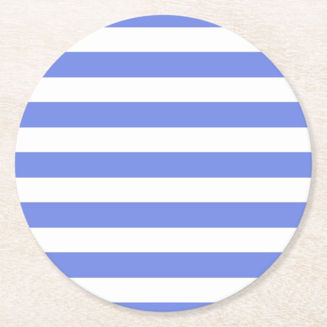 Blau/Weiße Streifen Untersetzer Set (Vorderseite)