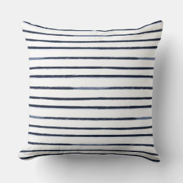 Blau-weiße Streifen wirbelkissen Kissen