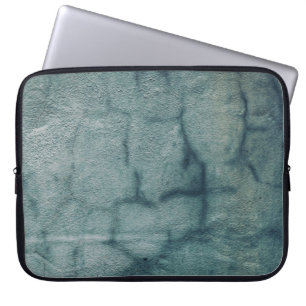 Blau-weiße Textilien mit Wassertröpfchen Laptopschutzhülle