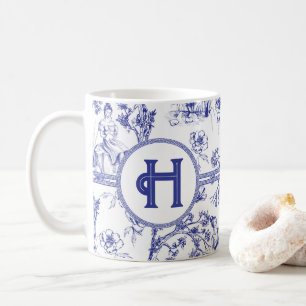 Blau-weiße Toile  Kaffeetasse