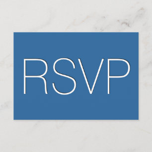 Blau-weiße UAWG Wedding Response R02Z RSVP Karte