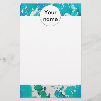 Blau-weiße Wasserfarbenprägung