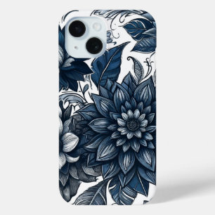 Blau-weißer Bohemian-Blumenprint Case-Mate iPhone Hülle