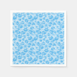 Blau-weißer Kunstfell-Effekt Serviette