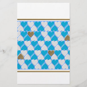 Blau-weißes bayerisches Muster. Briefpapier