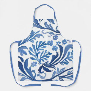 Blau-weißes Blumendesign   Chinoiserie-Muster Schürze