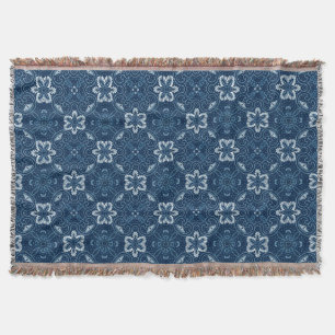 Blau-Weißes Blumendesign Decke