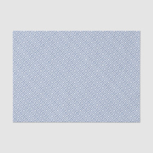 Blau-weißes klassisches griechisches Schlüssel-Mus Seidenpapier