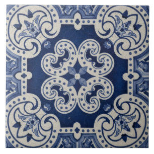 Blau-weißes marokkanisches portugiesisches traditi fliese