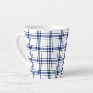 Blau-weißes nautisches Karo Milchtasse