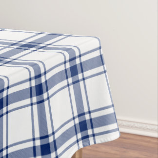Blau-weißes nautisches Karo Tischdecke